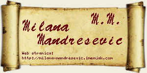 Milana Mandrešević vizit kartica